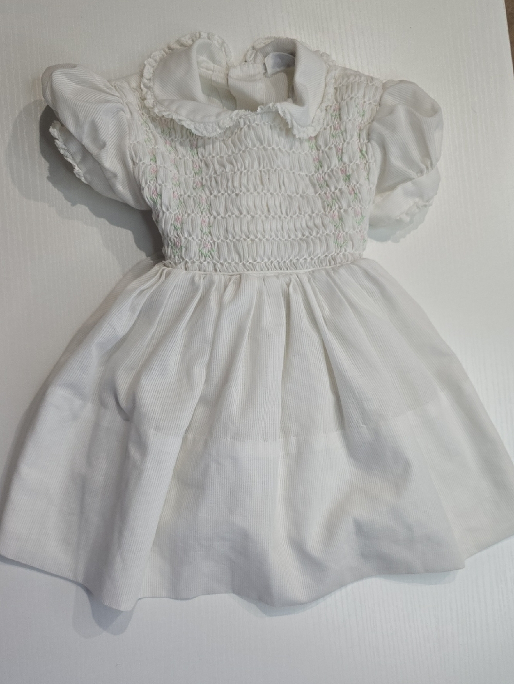 Vintage Polly Flinders Hand Smocked Baby Dress 2t Excellent - Wedding, Baptism